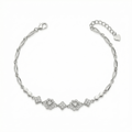 Silvme Floral Design Bracelet, crafted in 925 sterling silver for women, refined silver accessory