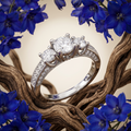 Silvme Textured 925 sterling silver ring for women — macro close-up
