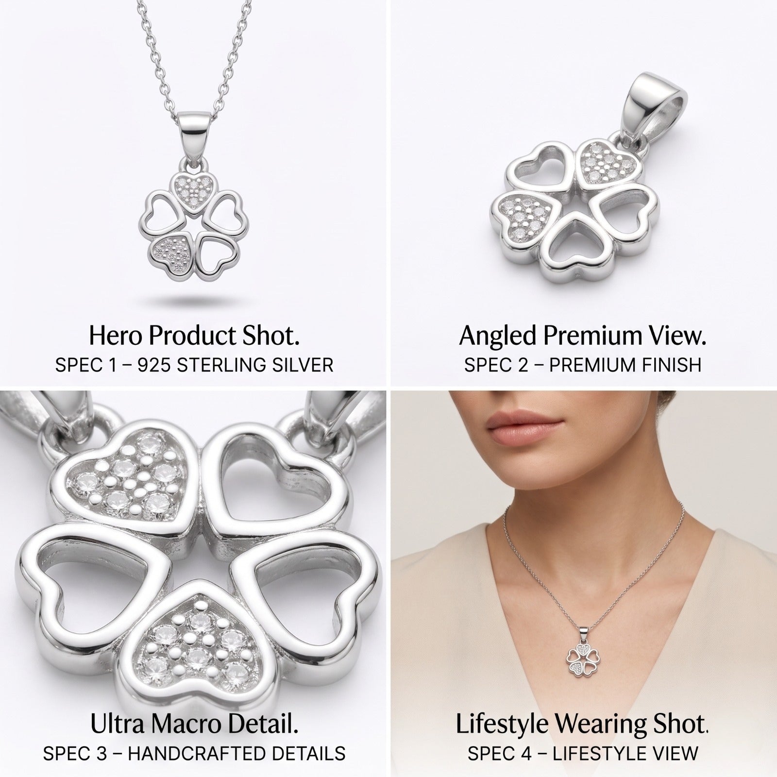 Elegant 925 silver jewellery â€“ the Silvme Pendant Necklace Love Gift, timeless design for women