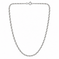 Sterling silver rhodium-plated chain by Silvme, made for women and men, close to 3.66 g in weight