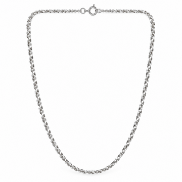 Sterling silver rhodium-plated chain by Silvme, made for women and men, close to 3.66 g in weight