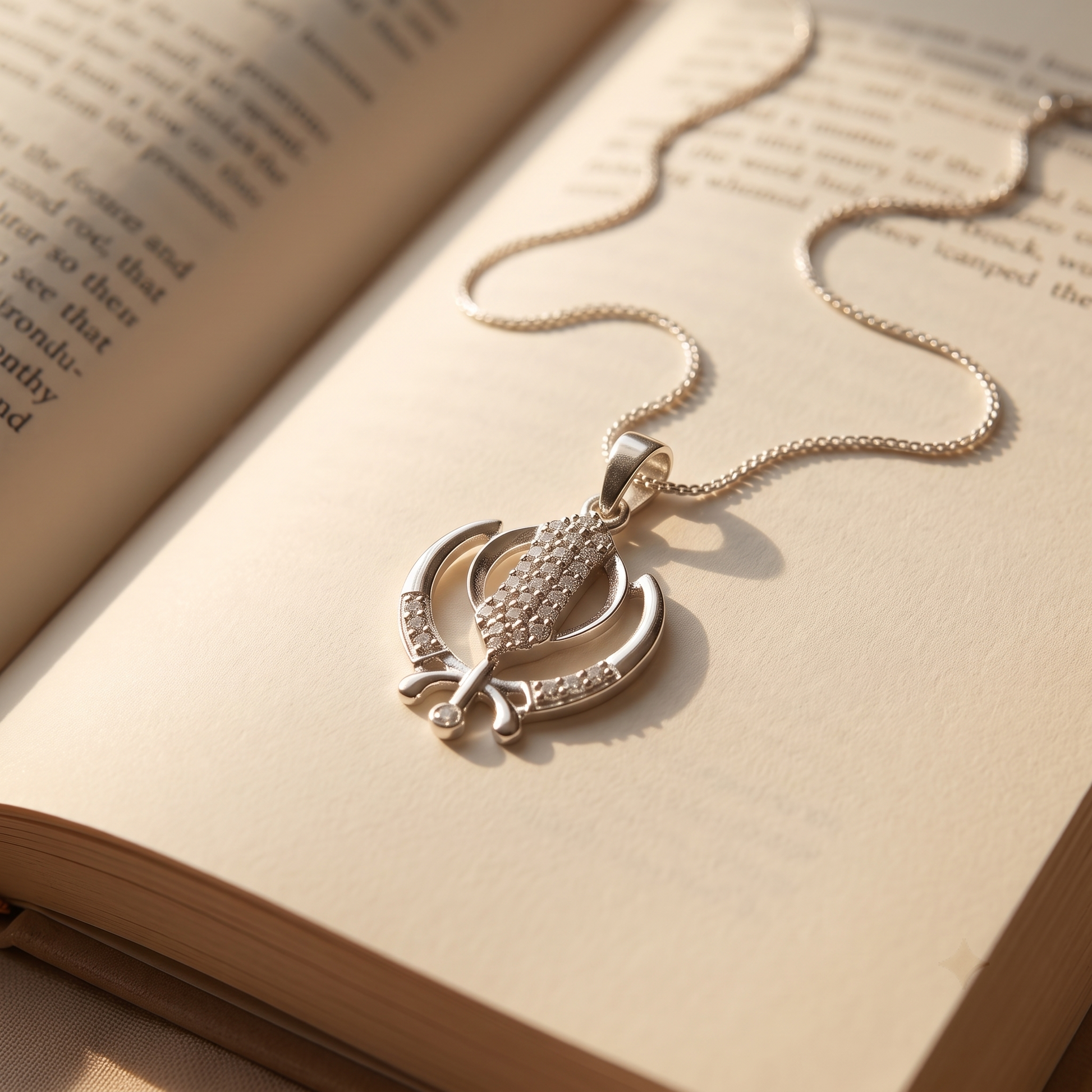 Romantic Pendant design detail on the Silvme Romantic Pendant Necklace Gift for Girlfriend, crafted in polished 925 silver