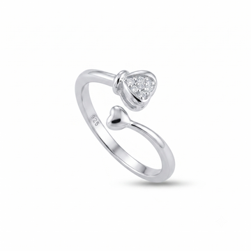 Silvme Anniversary 925 sterling silver ring for women — front view on white background