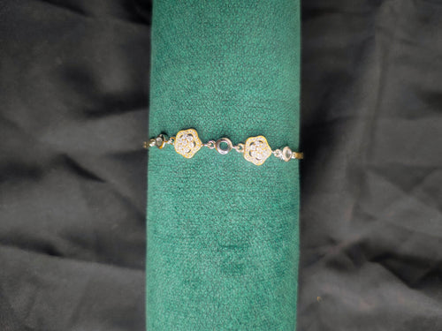 Anchor charm 925 silver bracelet front view
