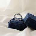 925 silver blue stone stackable ring for women - thoughtful gift for wife, girlfriend, sister or best friend