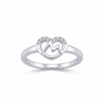 Silvme Stackable Fashion 925 sterling silver ring for women — front view on white background