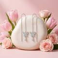 Butterfly Teardrop Charm Threader Earrings, additional product view 10