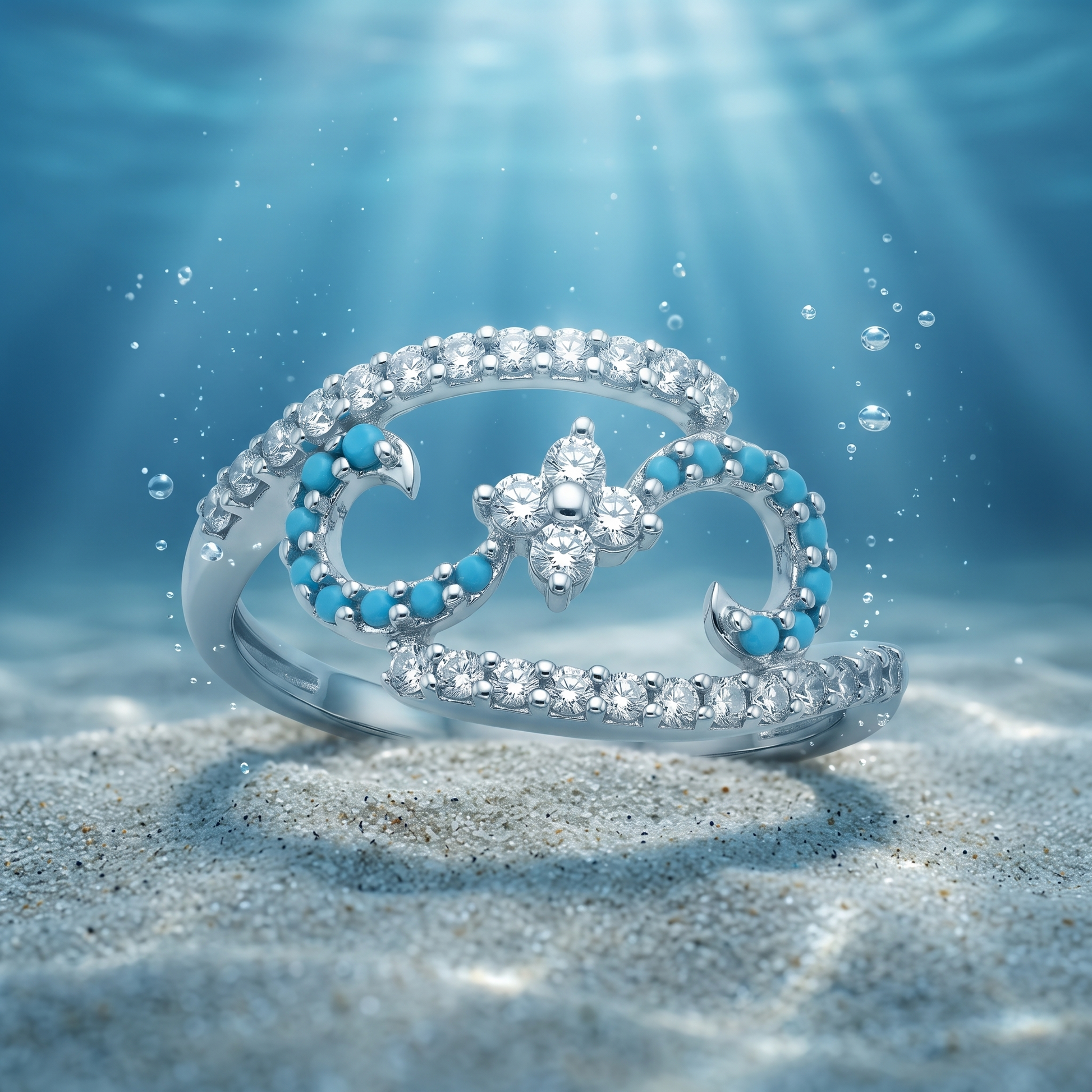 Silvme Knot Design 925 sterling silver ring for women — studio detail shot