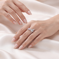 925 silver hummingbird flower ring for women - birthday and anniversary gift for wife, girlfriend or sister