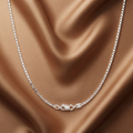 Silvme 925 sterling silver box link chain for women and men, approx. 6.11 g, sterling silver throughout