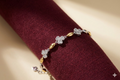 Silvme Two-Tone Floral CZ Bracelet in 925 sterling silver, a thoughtful jewellery gift for women