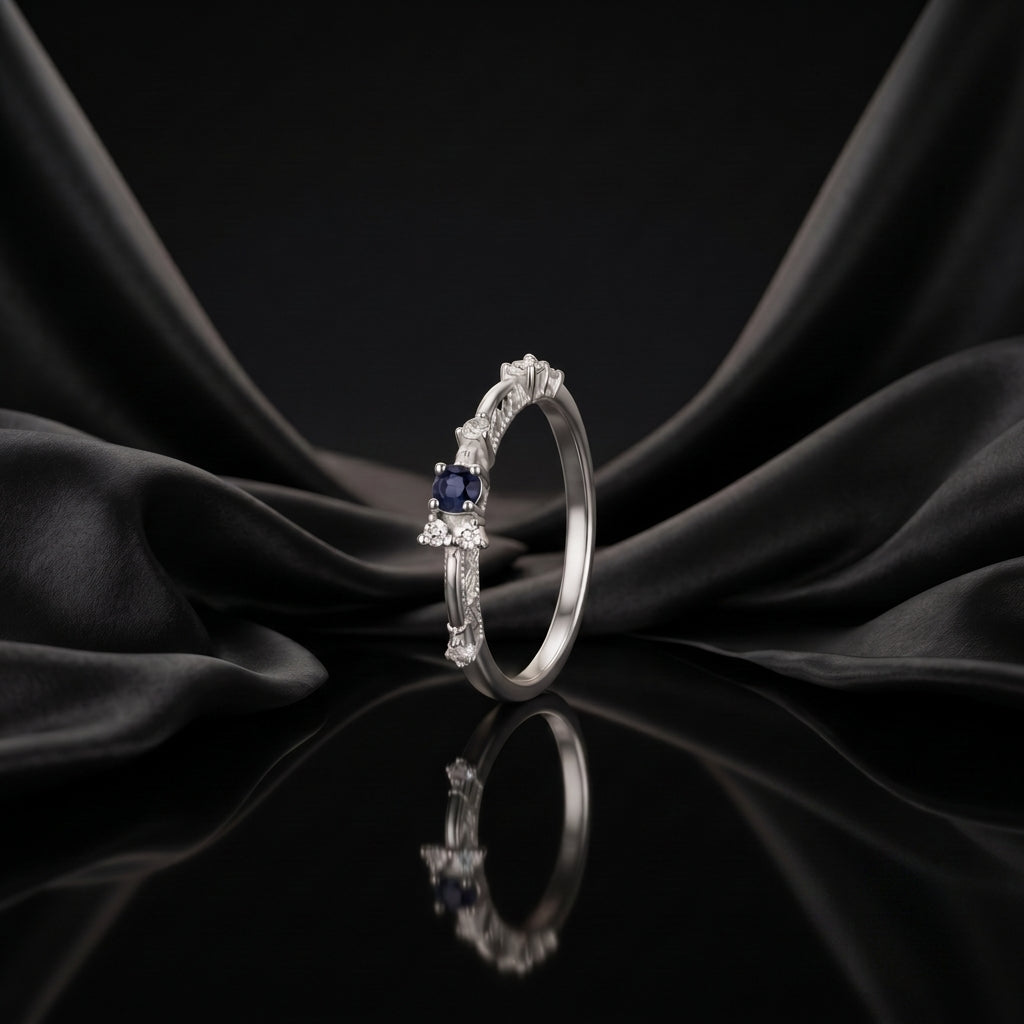 Silvme New Year Gift 925 sterling silver ring for women — studio detail shot