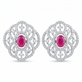 Silvme Pure 925 Sterling Silver Mystical Moonstone Style Hoop Earrings for Women & Girls – Lifestyle Shot | Silvme Pure 925 Silver Earrings