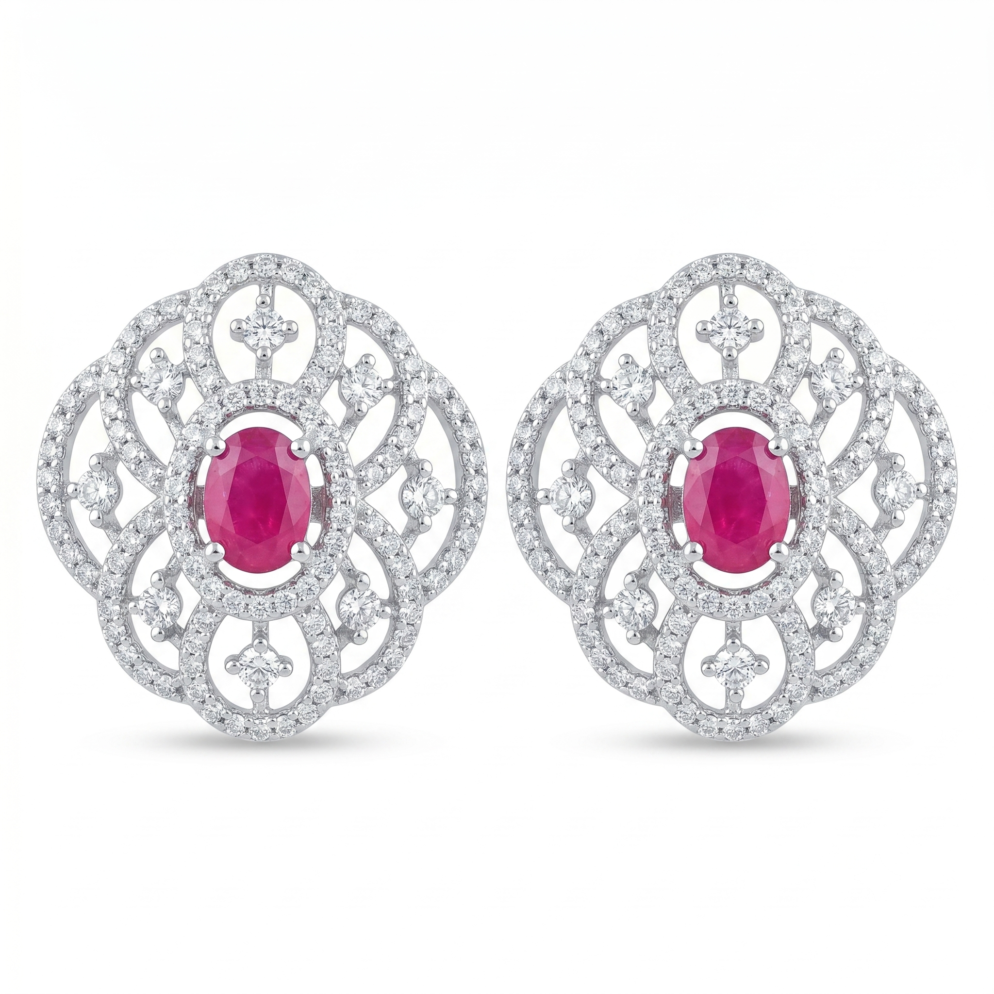 Silvme Pure 925 Sterling Silver Mystical Moonstone Style Hoop Earrings for Women & Girls – Lifestyle Shot | Silvme Pure 925 Silver Earrings