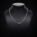 925 sterling silver box link chain by Silvme, weighing about 6.09 g, clasp included