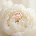925 silver rose gold LOVE ring for women - gift for her on a birthday, anniversary or graduation