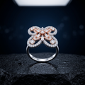 Silvme Infinity Symbol 925 sterling silver ring for women — angled view