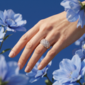 Silvme Matte Finish 925 sterling silver ring for women — worn on the finger