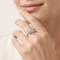 Sterling silver petal shell turtle ring for women for Diwali gifting and festive saree looks