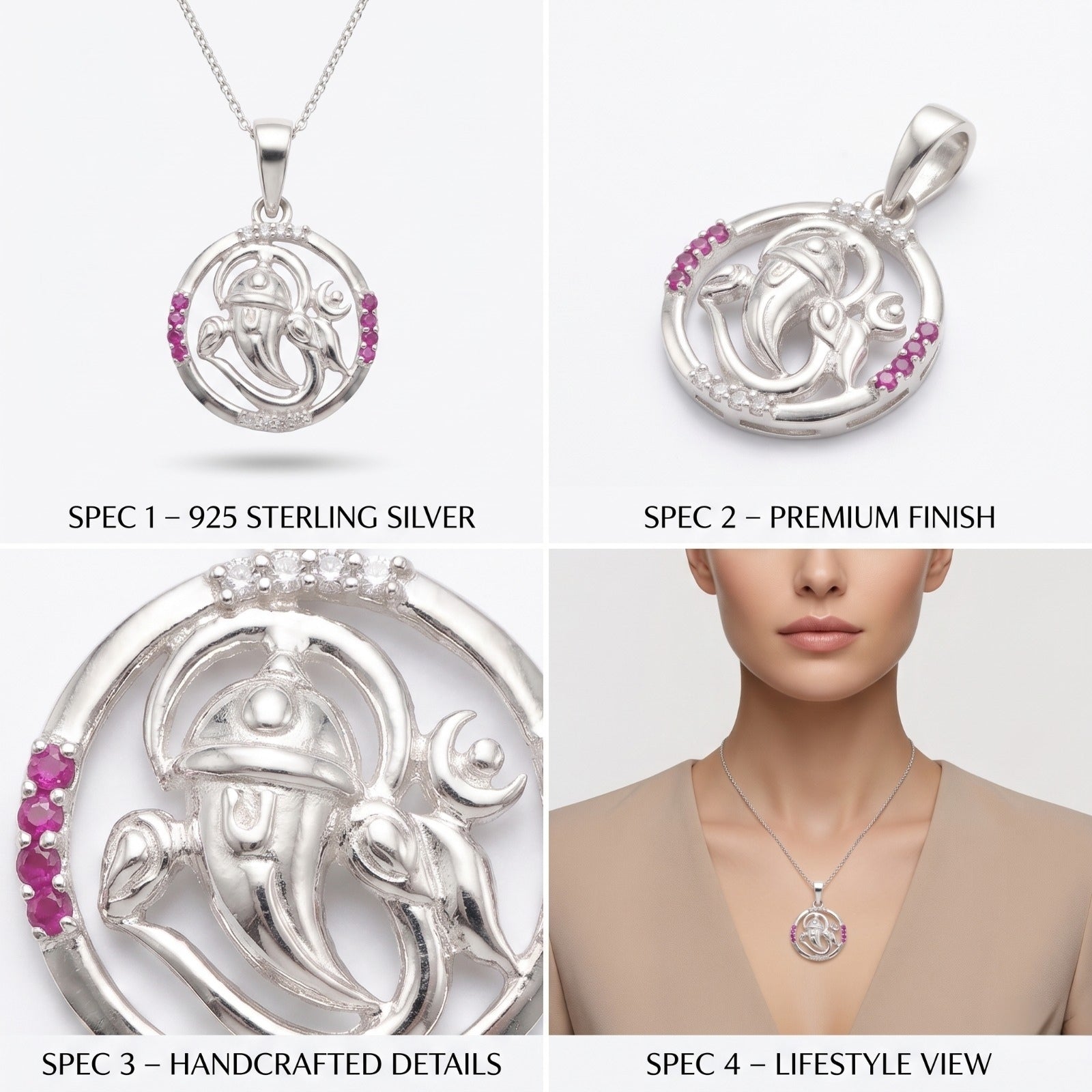 Silvme Pendant Necklace Lucky Charm Gift in 925 silver, a fine pick as an anniversary gift