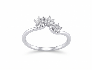 Silvme Birthday 925 sterling silver ring for women — front view on white background