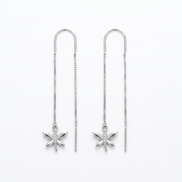 Dragonfly Charm Threader Earrings, front product view