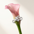 Silvme Peacock Tail Statement 925 sterling silver ring for women — angled view