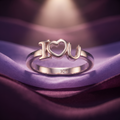 Silvme Friendship 925 sterling silver ring for women — side profile
