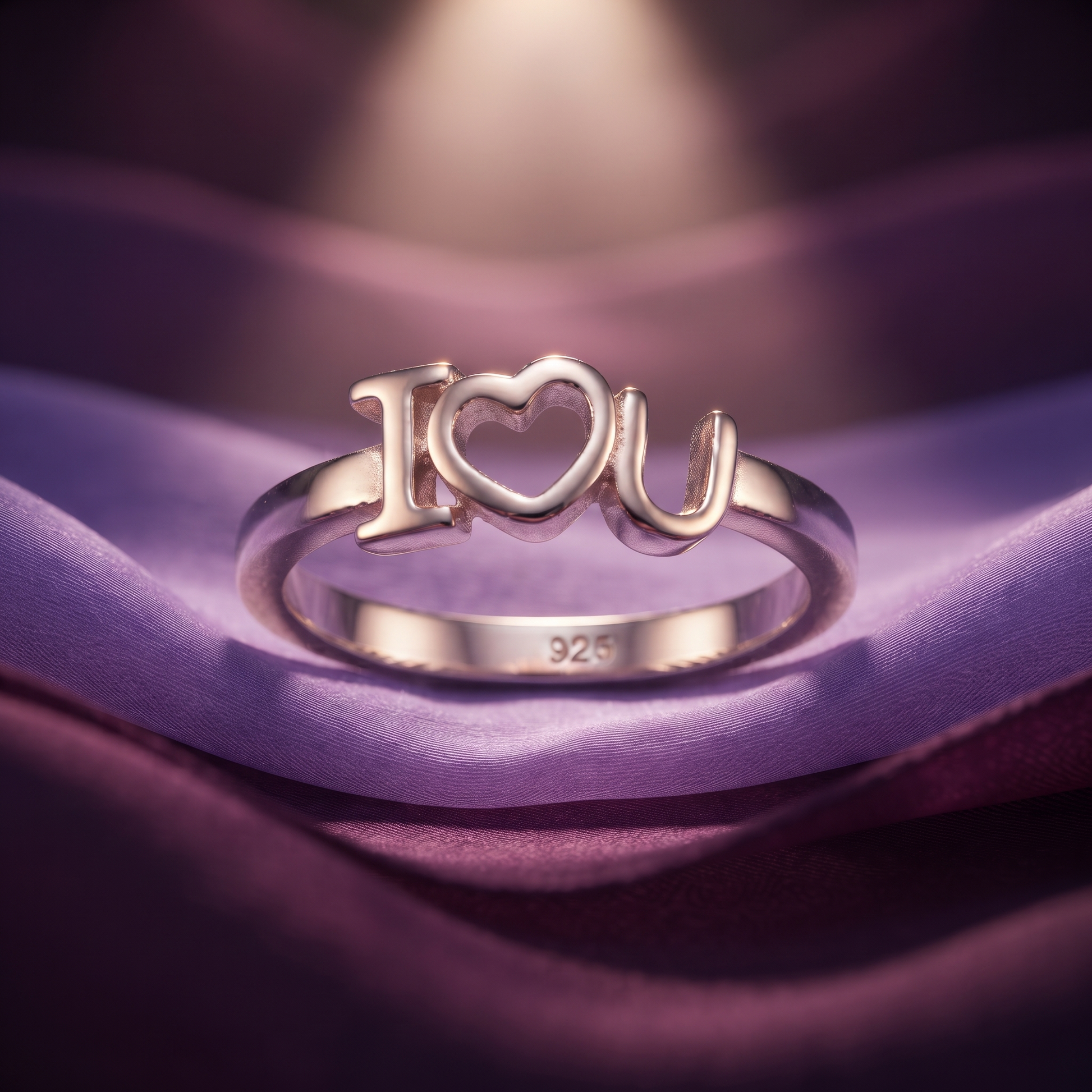Silvme Friendship 925 sterling silver ring for women — side profile