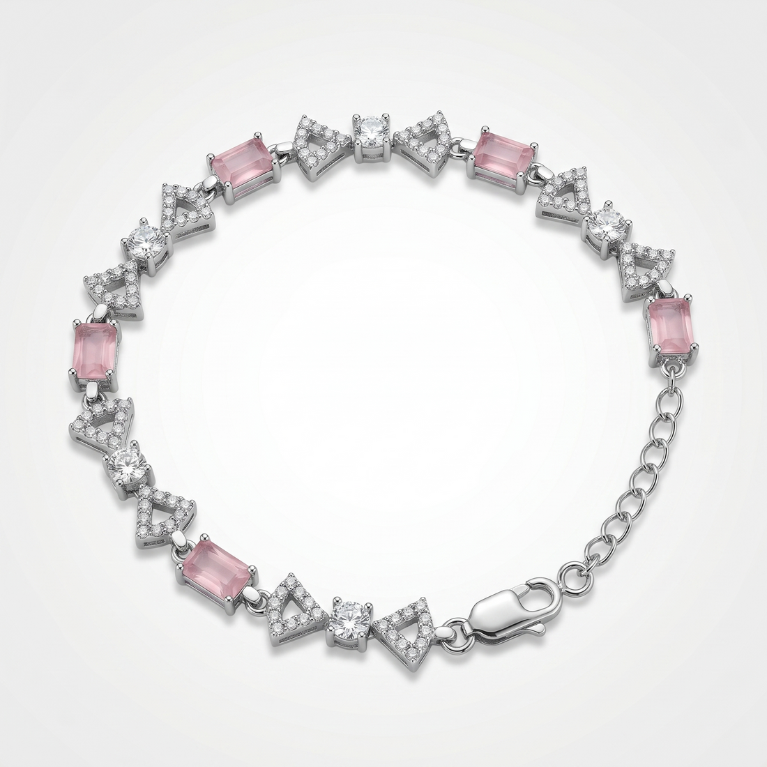 Silvme Four Leaf Clover Bracelet in 925 sterling silver, jewellery for women, a gift-worthy silver piece