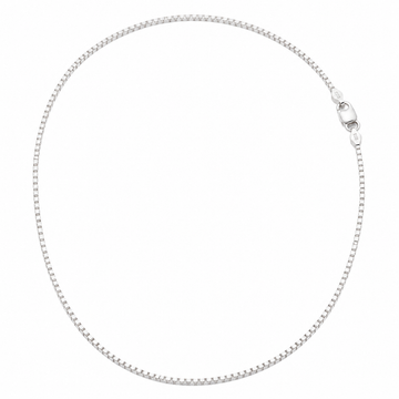 Silvme 925 silver box link neck chain, approx. 3.79 g, solid silver, not plated, sterling silver throughout