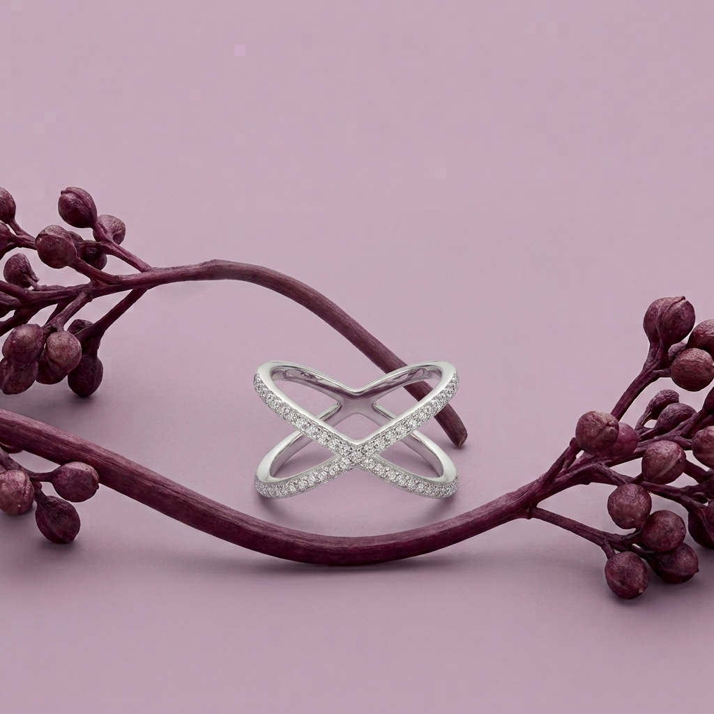 Silvme Coin-Inspired 925 sterling silver ring for women — angled view