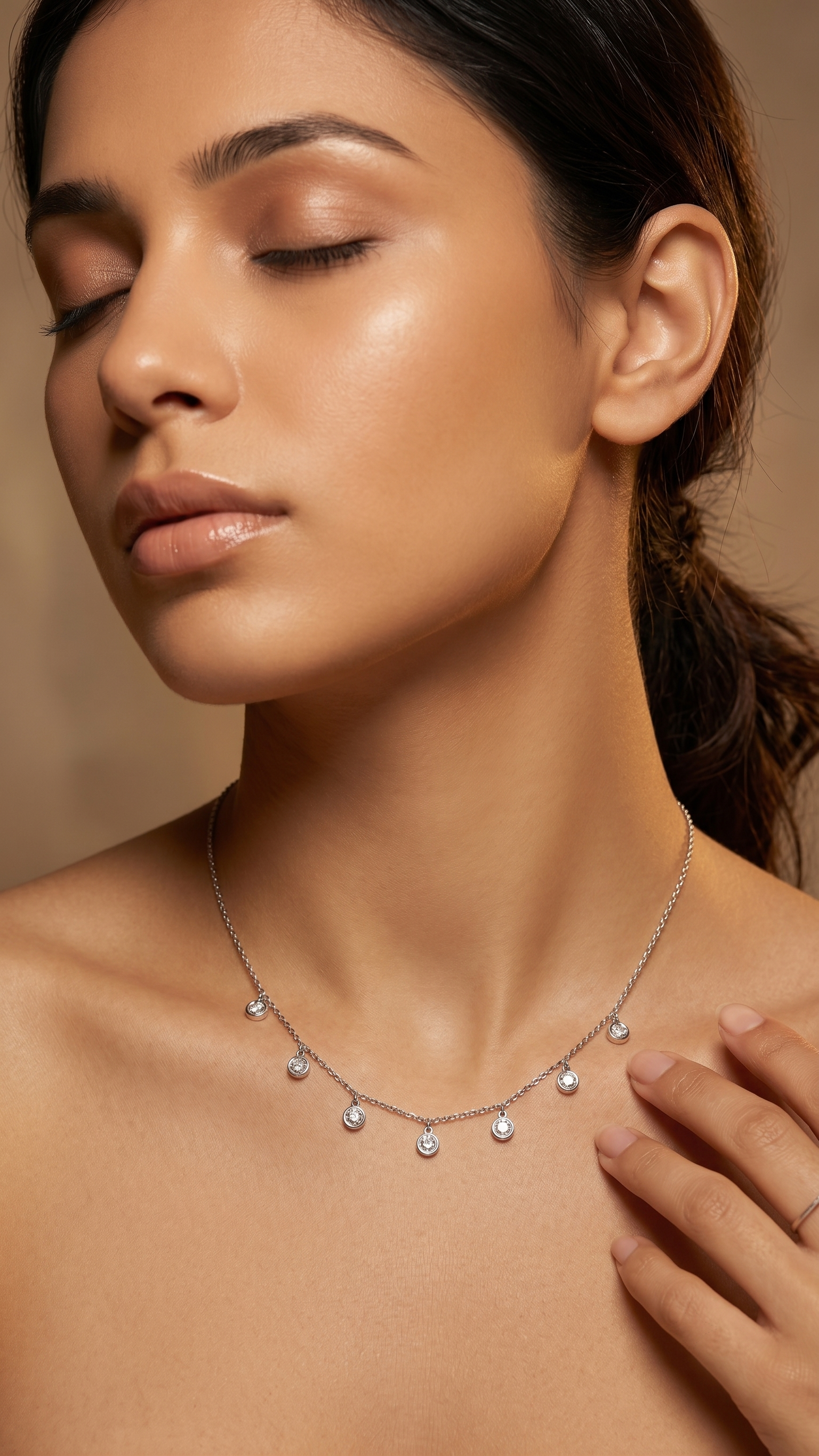 925 sterling silver 925 purity on the Silvme Teardrop CZ Pendant Necklace in 925 sterling silver, premium silver jewellery