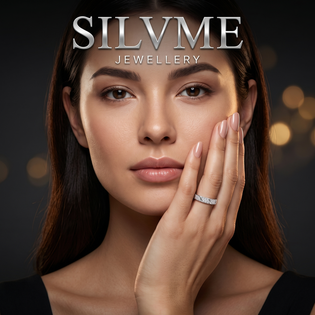 Silvme Sunflower Bloom Band Ring in 925 sterling silver, a thoughtful jewellery gift for women