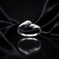 Silvme Graduation Gift 925 sterling silver ring for women — side profile