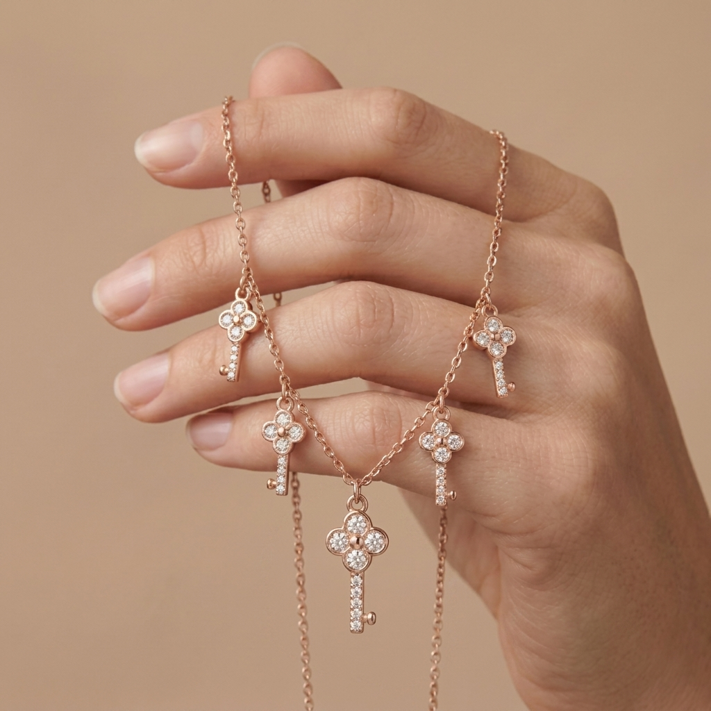 Butterfly CZ design detail on the Silvme Butterfly CZ Pendant Necklace, crafted in polished 925 silver