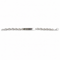 Silvme 925 sterling silver rope chain id bracelet for men laid flat on a white background