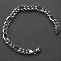 Lobster clasp and end links on the Silvme figaro chain bracelet