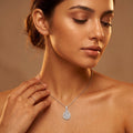 925 sterling silver Spiritual Pendant Necklace Blessed Gift by Silvme, well suited as an anniversary gift for women