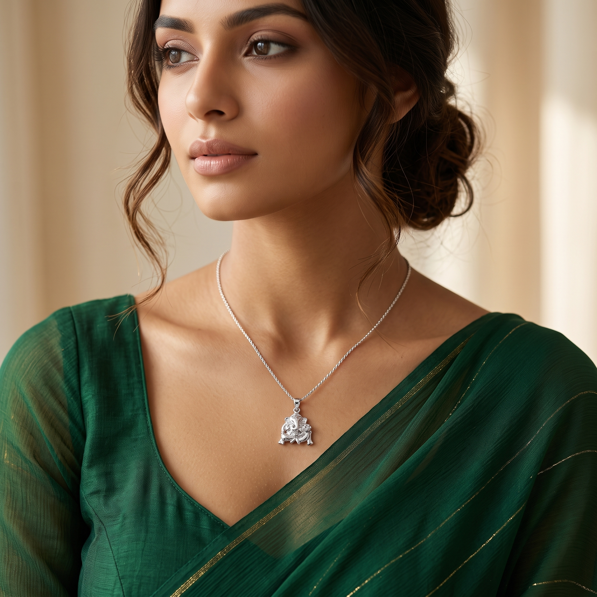 Smooth polished silver surface of the Silvme Geometric Pendant Necklace Professional Style, premium 925 sterling silver
