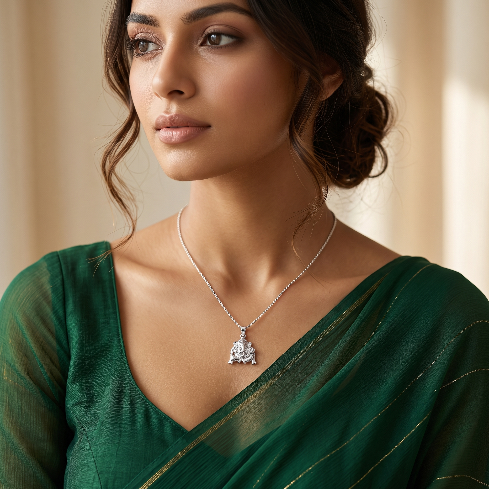 Smooth polished silver surface of the Silvme Geometric Pendant Necklace Professional Style, premium 925 sterling silver