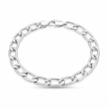 Link pattern and surface detail across the curb chain bracelet by Silvme