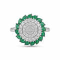 925 sterling silver Statement Cocktail Ring by Silvme, an elegant accessory for her, minimal modern styling