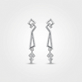 Art Deco Geometric Trapezoid Drop Earrings, front product view