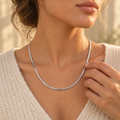 Sterling silver rhodium-plated chain by Silvme, made for women and men, close to 3.92 g in weight