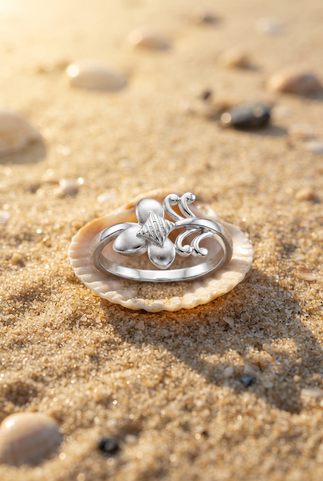 Silvme Peacock Tail Statement Ring, crafted in 925 sterling silver for women, timeless everyday elegance