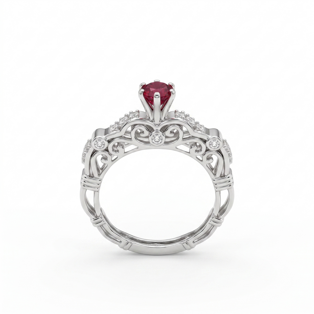 Silvme Heart Design Ring, crafted in 925 sterling silver for women, premium silver jewellery