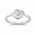 925 sterling silver Romantic Couple Ring by Silvme, an elegant accessory for her, minimal modern styling