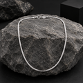 925 sterling silver rhodium-plated chain by Silvme, weighing about 3.92 g, clasp included