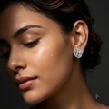 Footprint Stone-Set Stud Earrings, additional product view 6